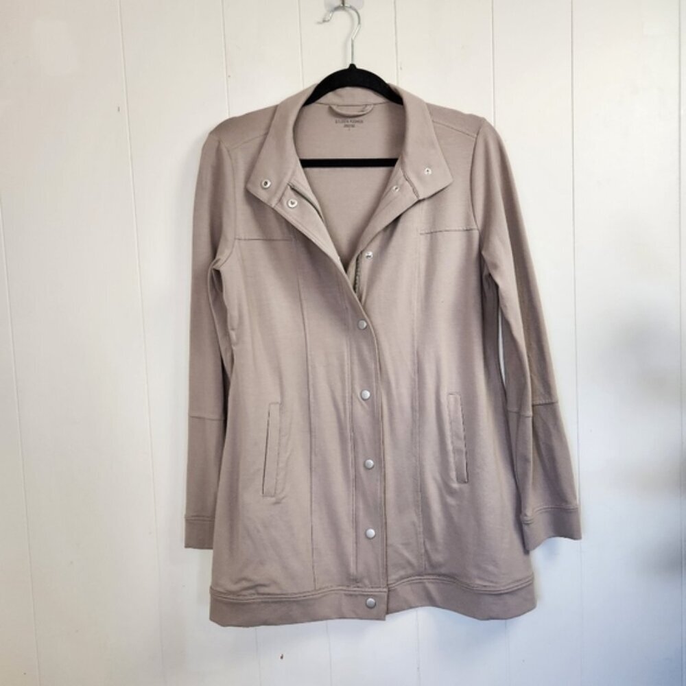 Eileen Fisher Full Zip Sweatshirt Jacket Minimalist Athleisure Activewear small